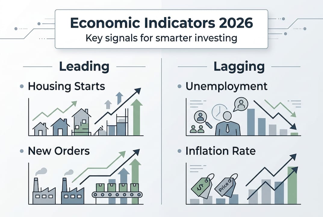 Infographic economic indicators types and examples