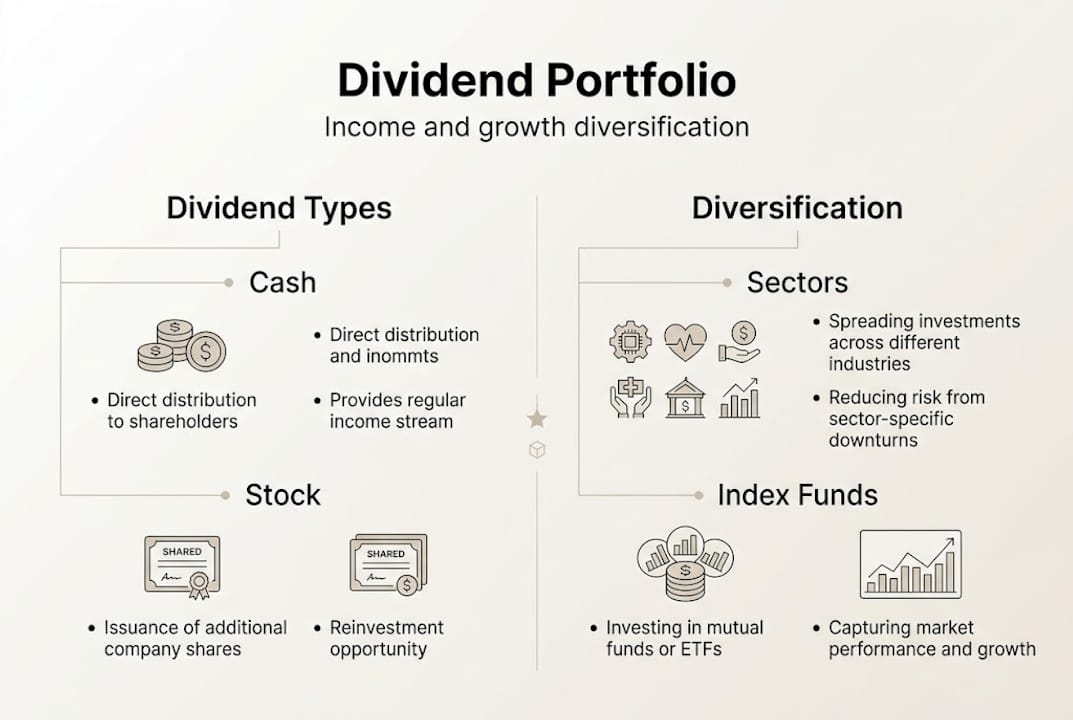 Infographic about dividend diversification