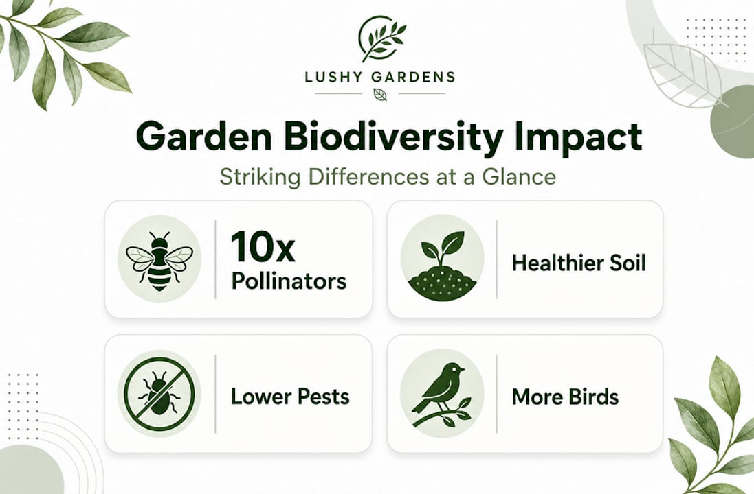 Infographic showing biodiversity impact statistics