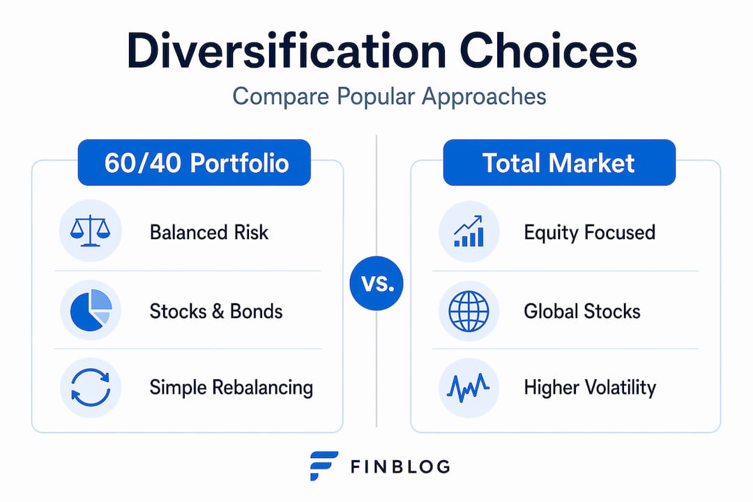 Infographic comparing portfolio diversification strategies