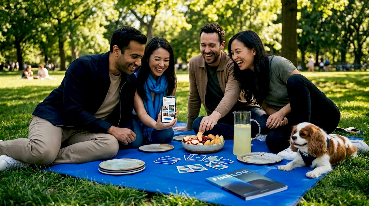 Friends sharing experiences outdoors together