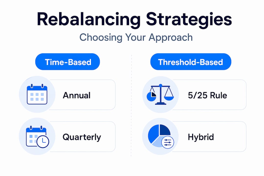 Infographic comparing rebalancing strategies