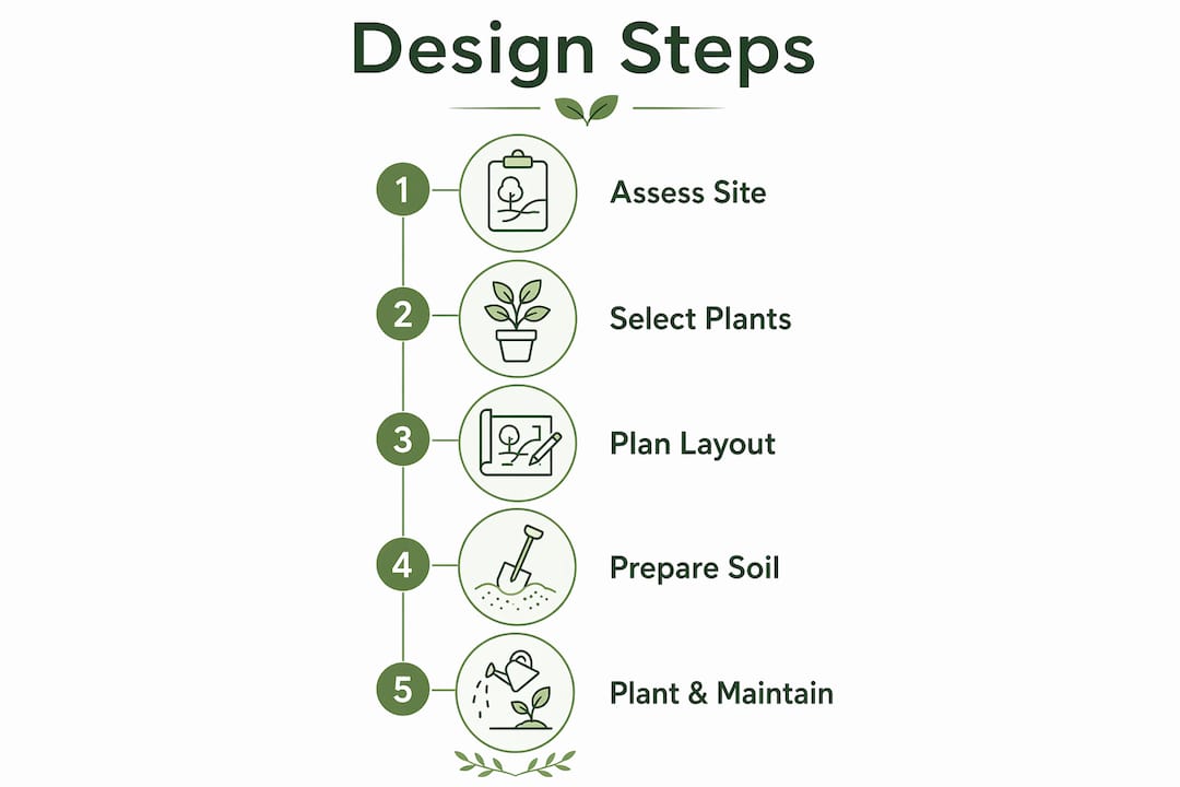 Step-by-step edible landscaping design process