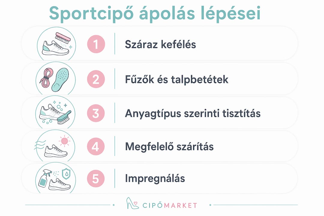 Infografika: Így ápold a sportcipődet lépésről lépésre