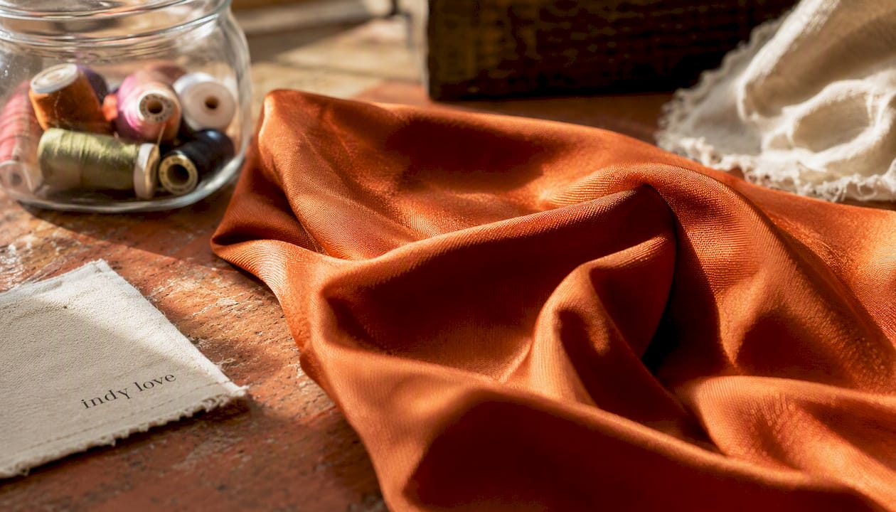Close-up of polyester fabric texture
