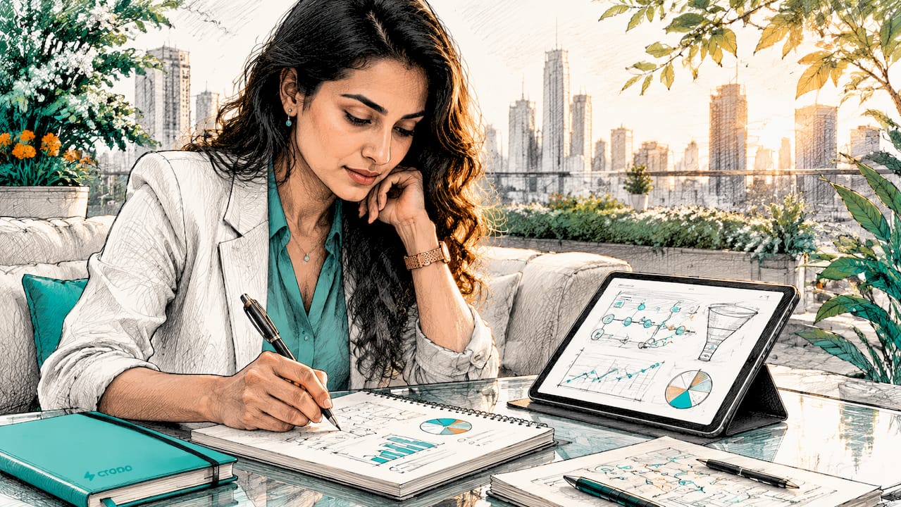 Sales leader reviewing pipeline reports