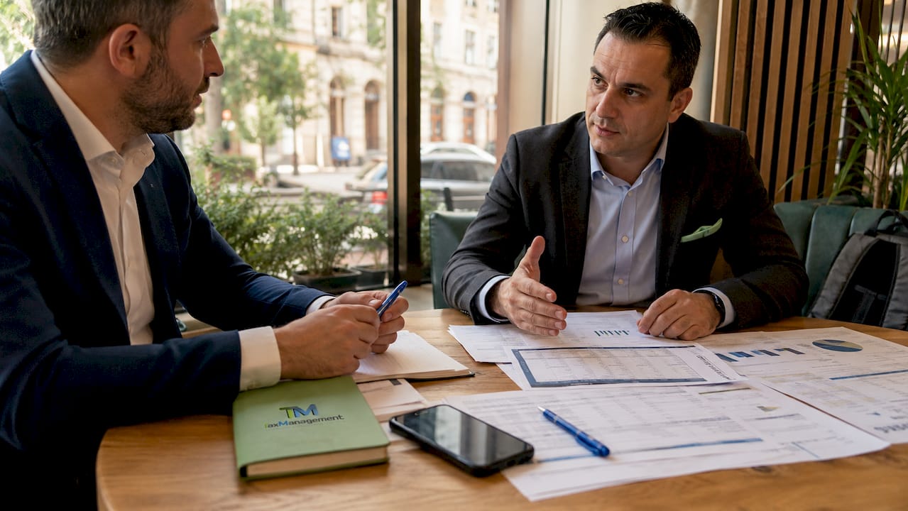 Συνάντηση τραπεζικού στελέχους με επιχειρηματία για συζήτηση συνεργασίας
