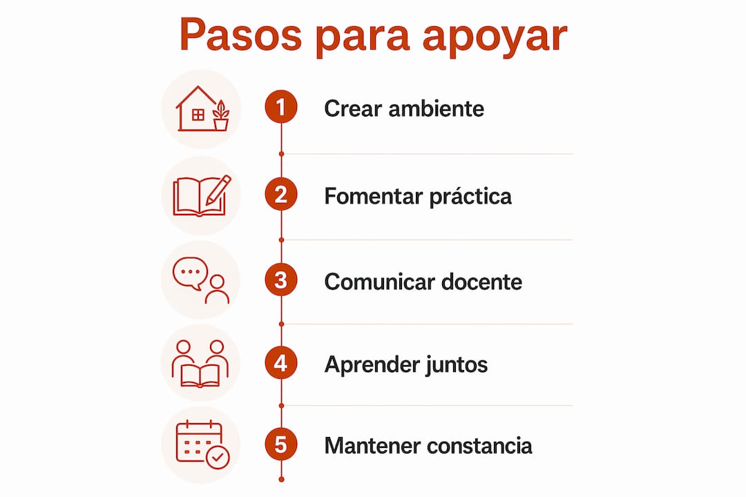 Infografía: claves para acompañar el aprendizaje de inglés en casa