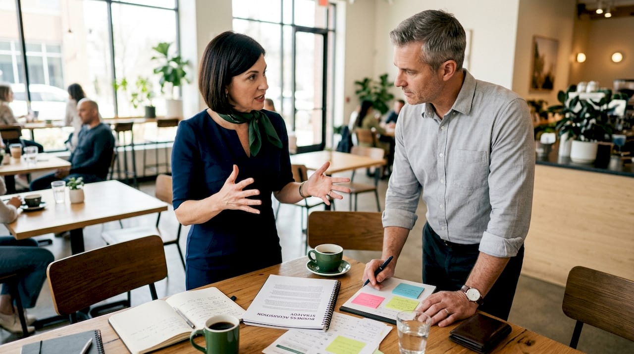 Businesspeople negotiating seller motivation