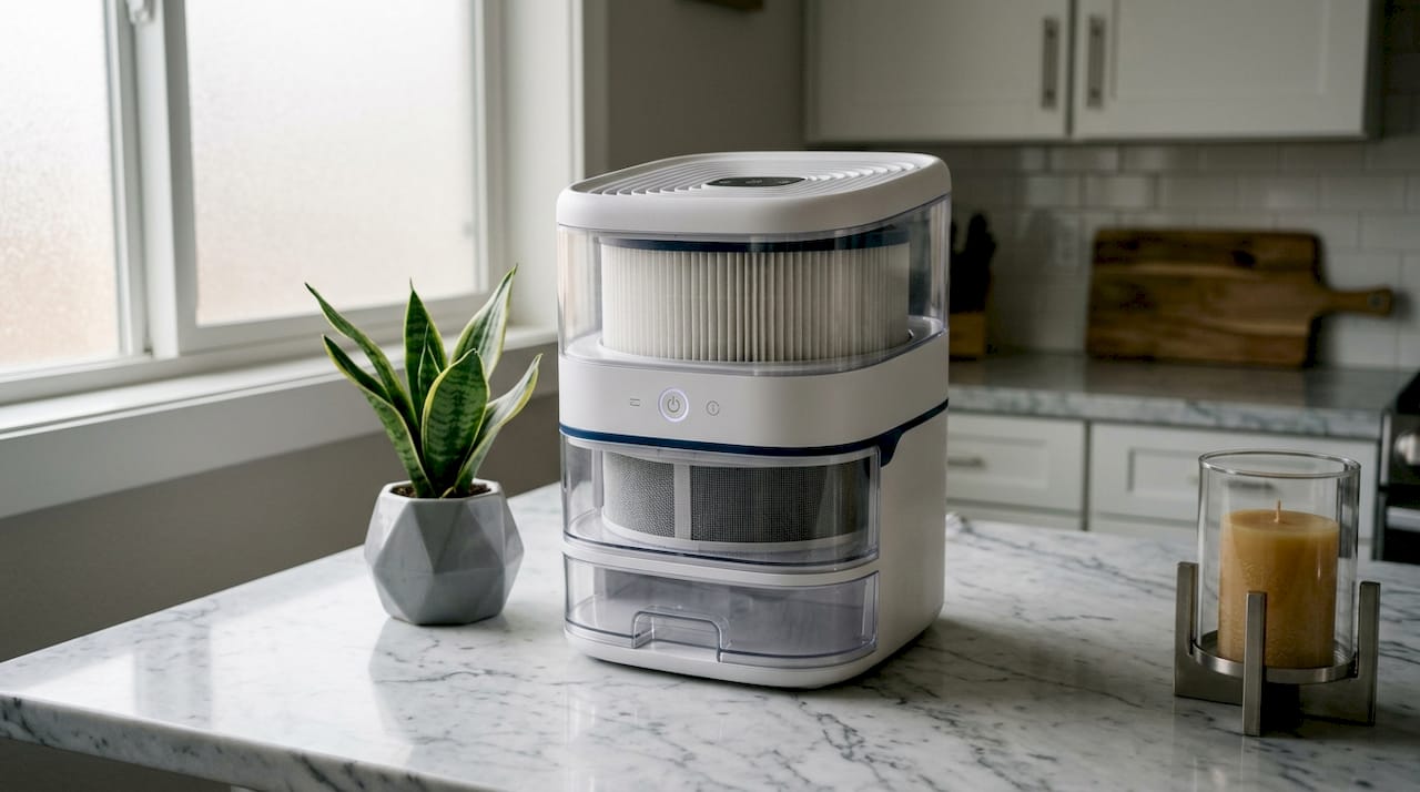 Close-up of hospital-grade True HEPA air purifier
