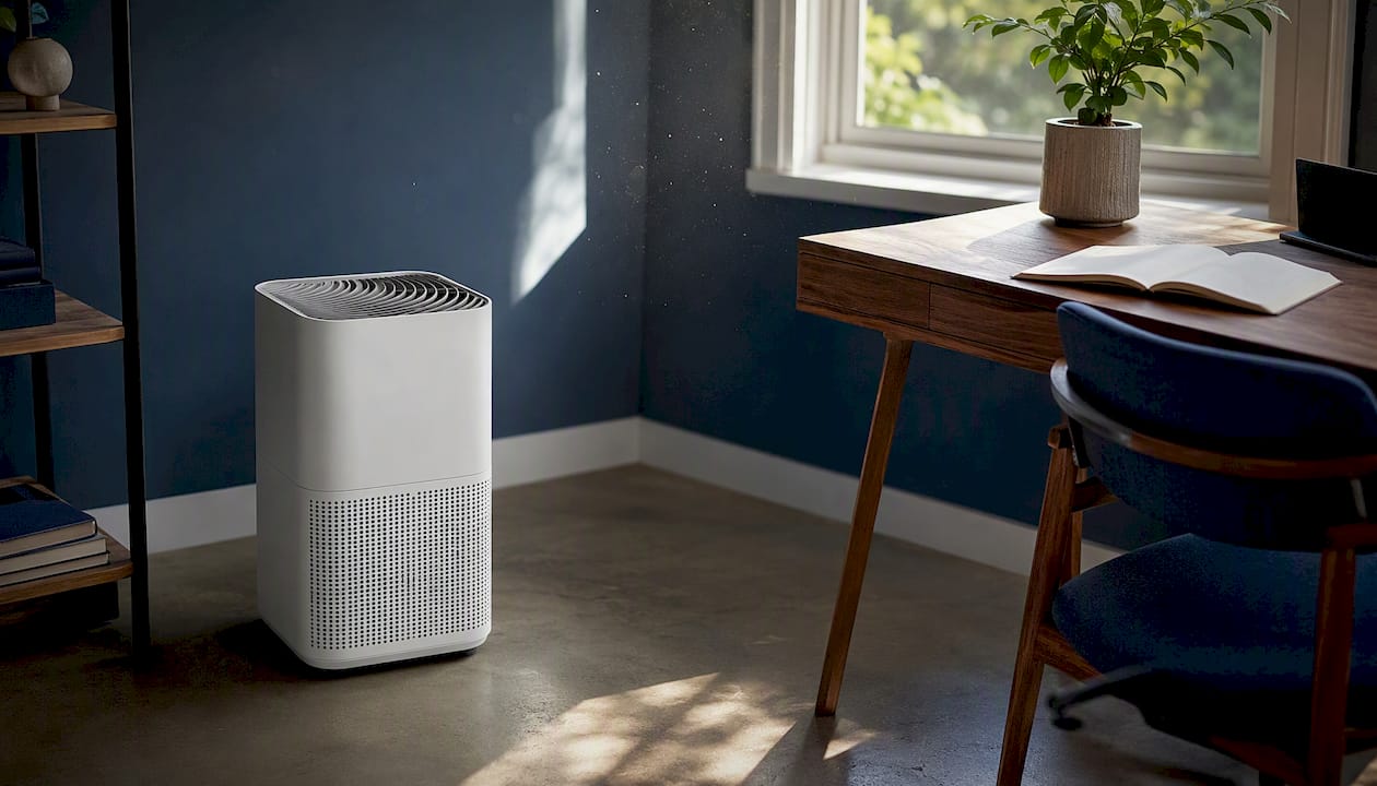 True HEPA air purifier in child's bedroom corner