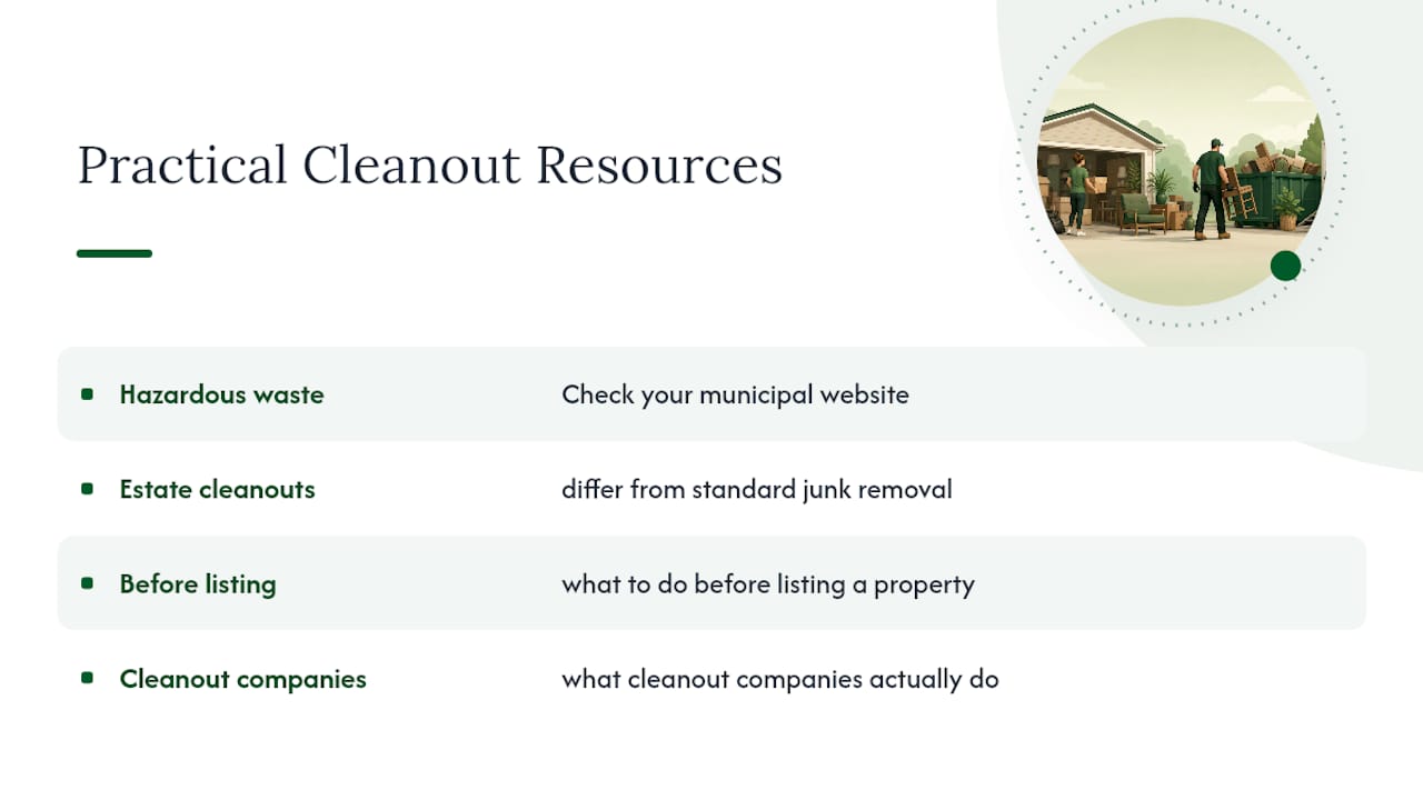 Practical Resources for Your Cleanout — overview diagram
