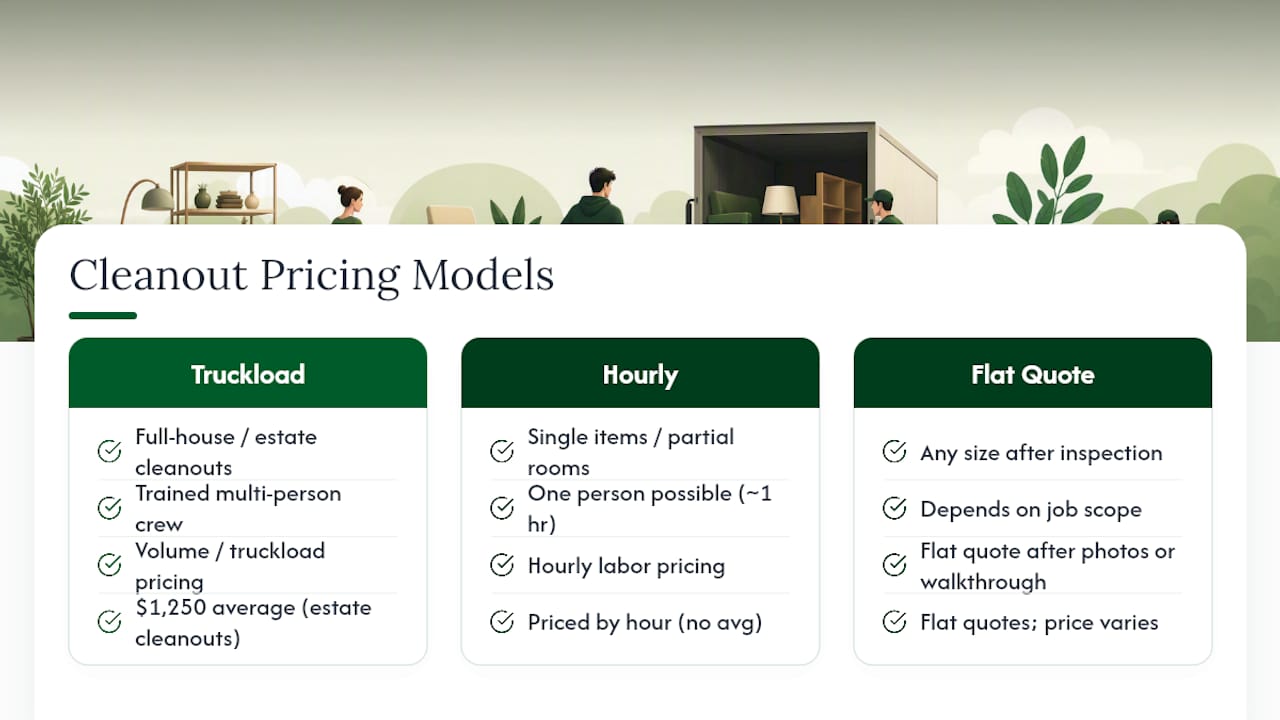 Diagram comparing cleanout pricing models