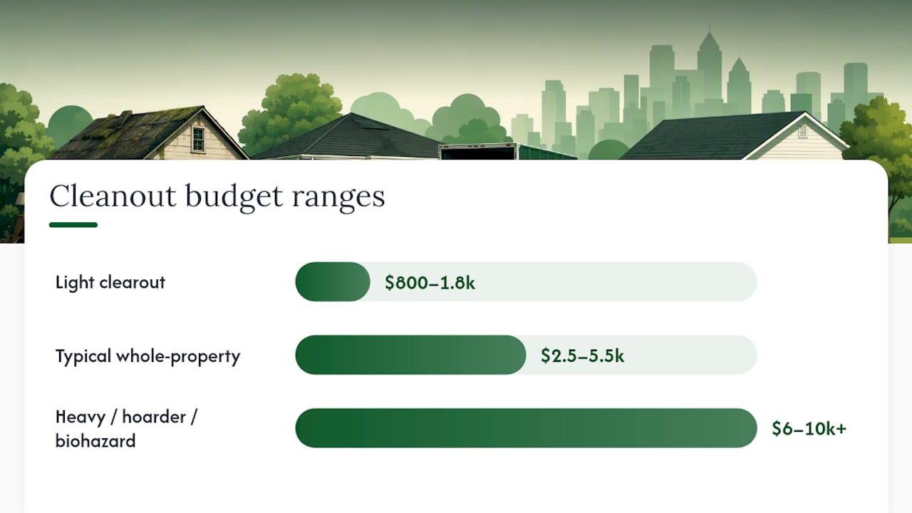 Sample Cleanout Budgets by Property Condition — overview diagram