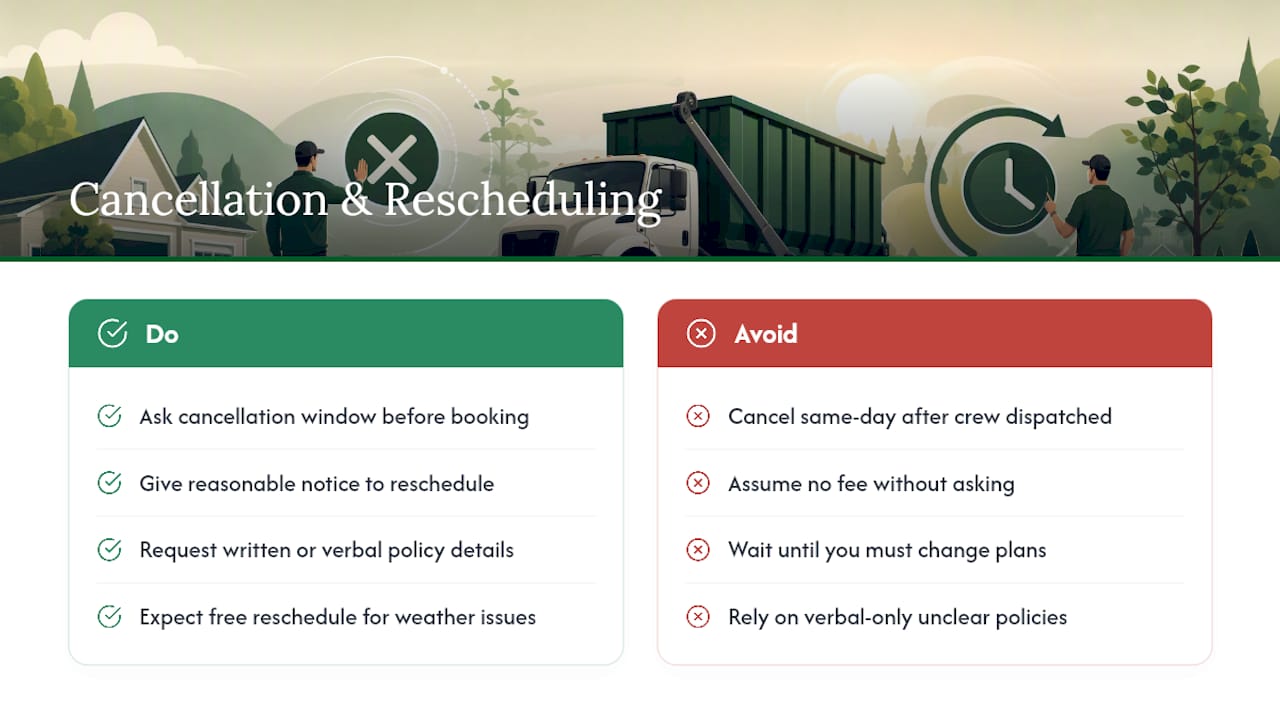 Cancellation and Rescheduling: What to Expect — overview diagram
