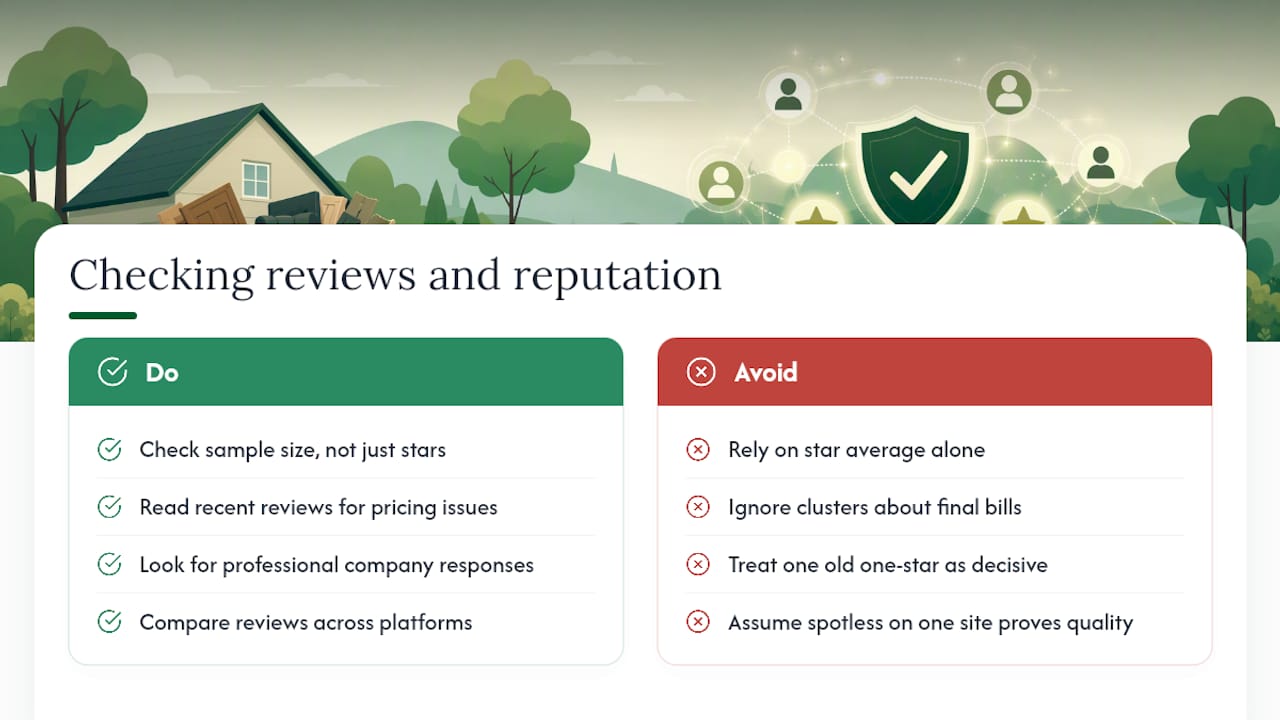 How Do You Check Reviews and Reputation Before Hiring? — overview diagram