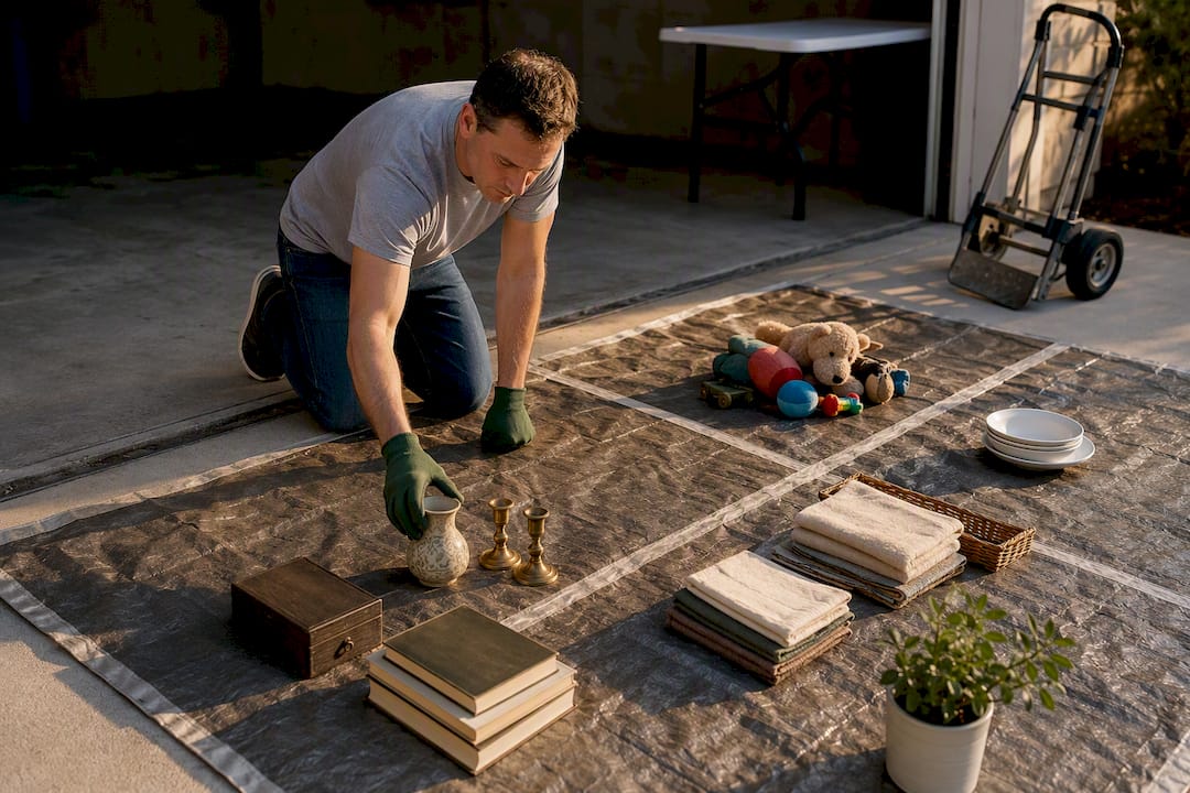 Two Day Garage Cleanout for Homeowners: Tarp Strategy and Zone Rule