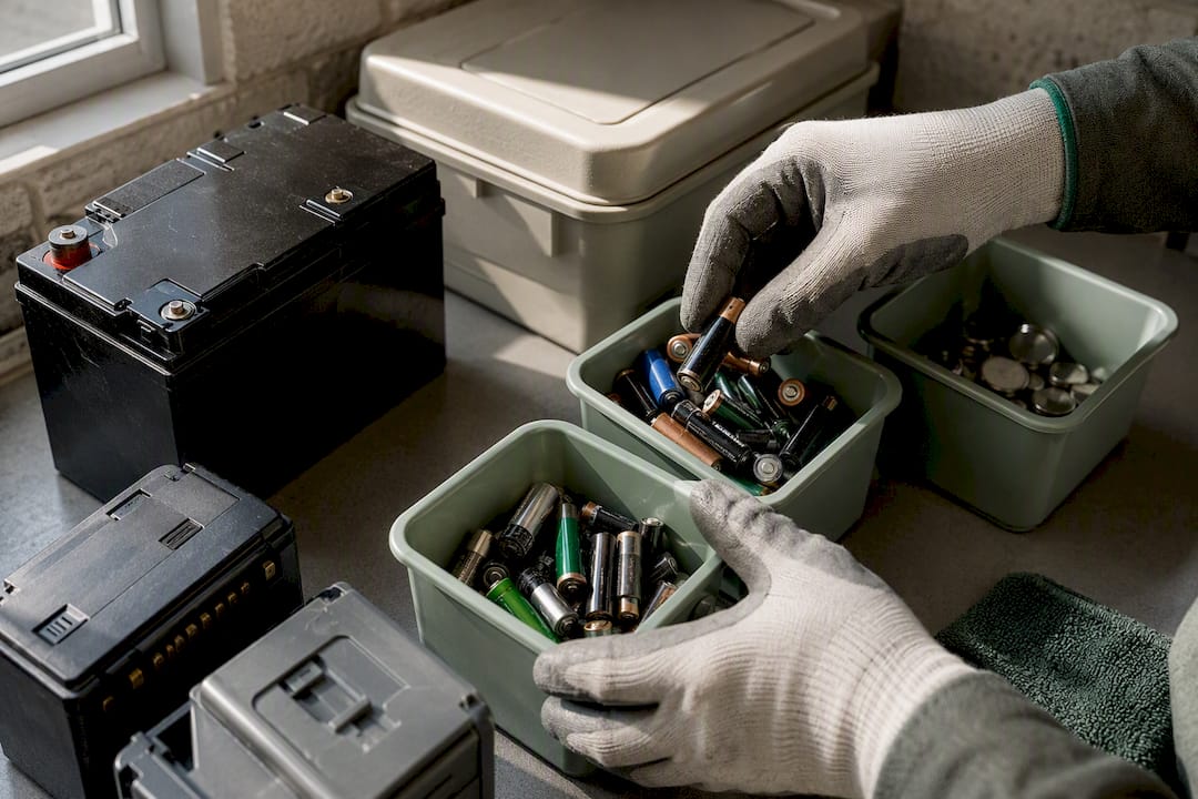 Batteries separated for safe recycling