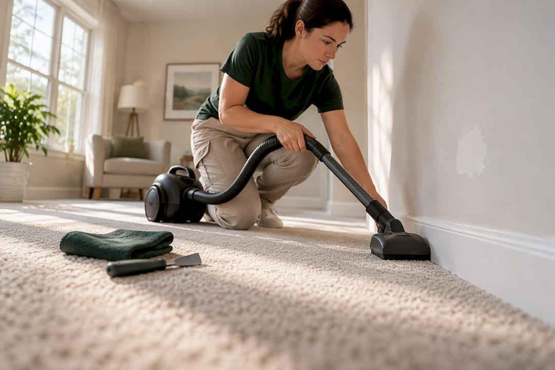 Final carpet cleaning and wall touchups