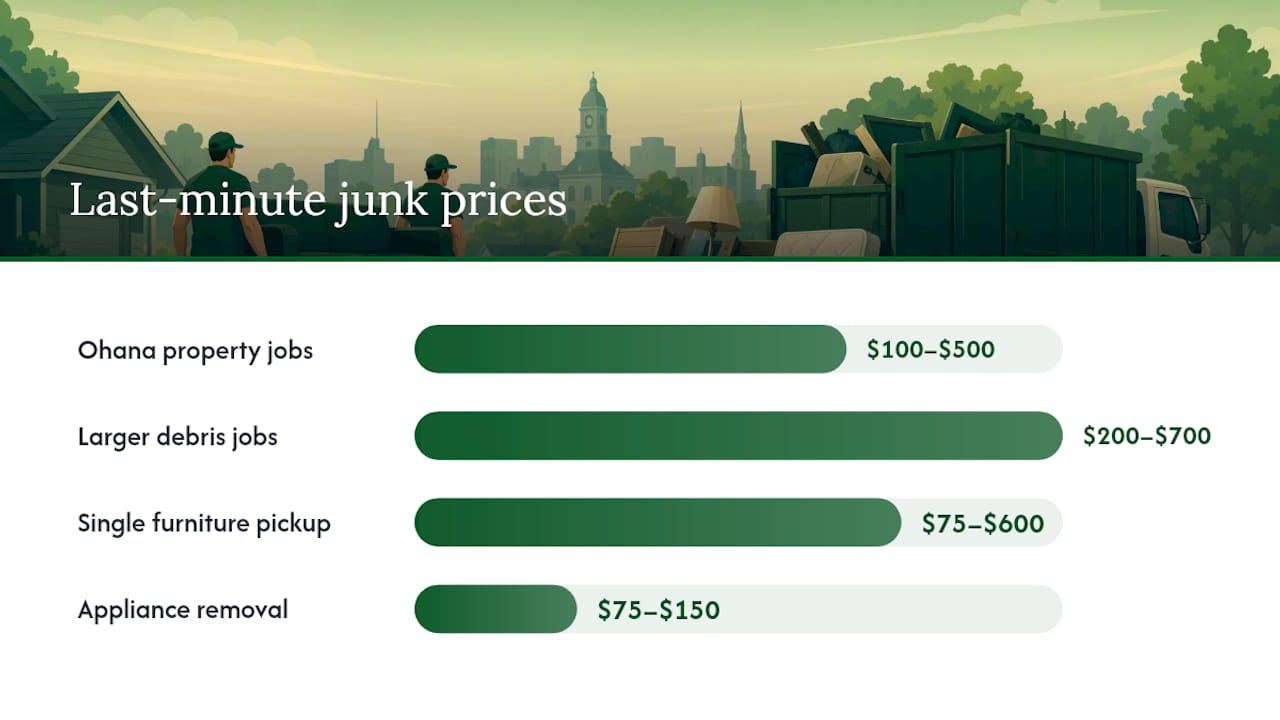 How Much Does Last-Minute Junk Removal Cost? — overview diagram