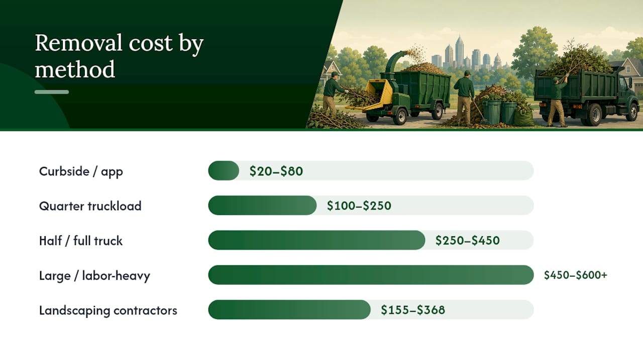 Yard Waste Removal Cost by Method — overview diagram