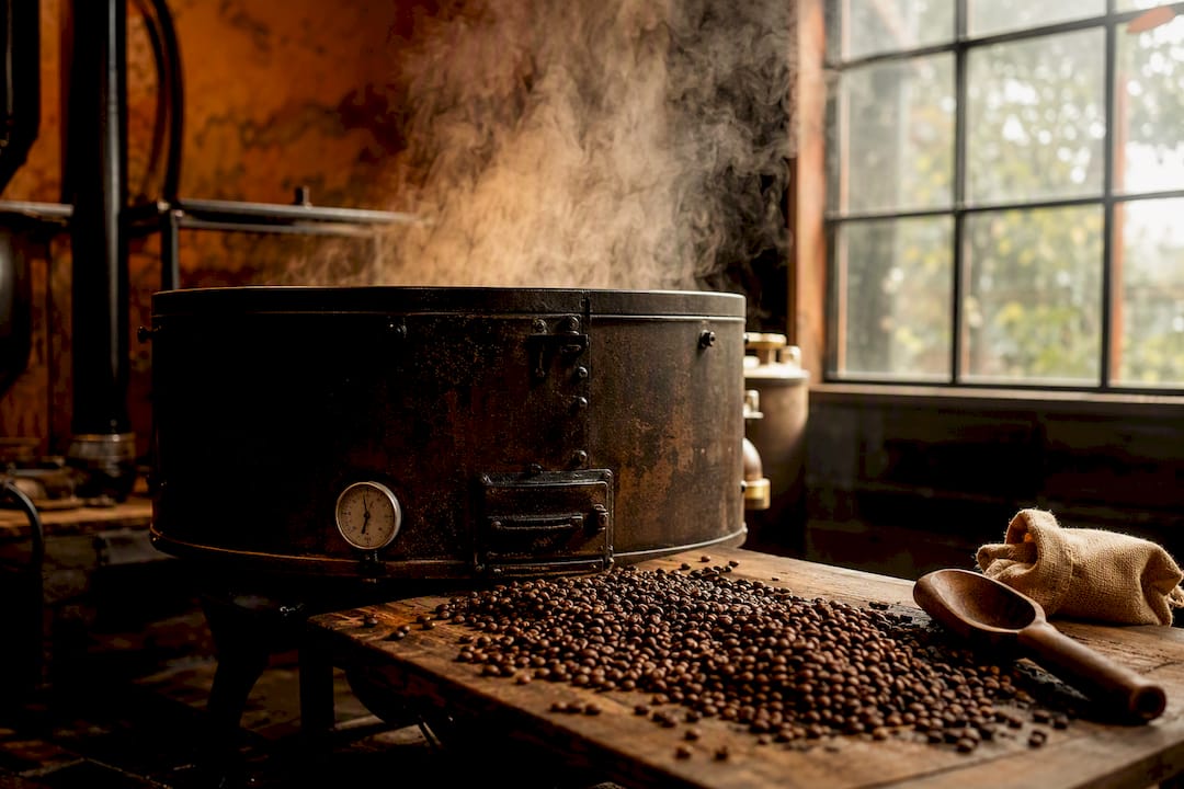 Slow steaming roasting process detail