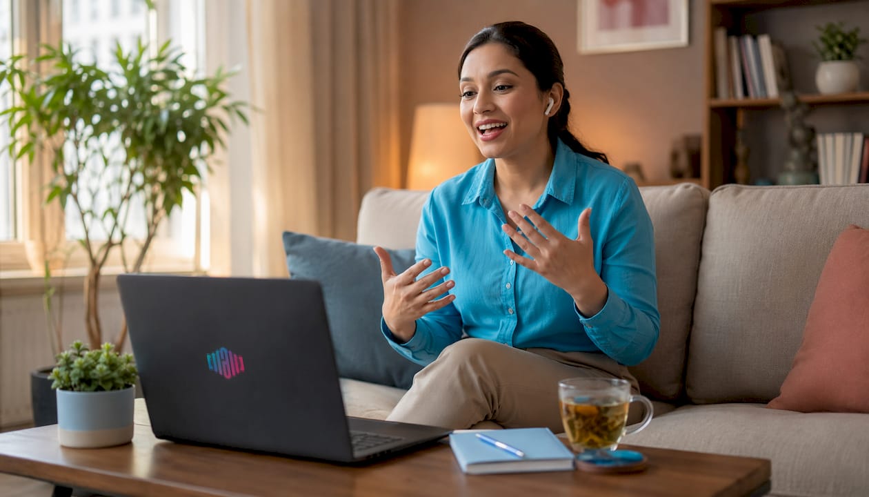 Professional practicing American English via online coaching