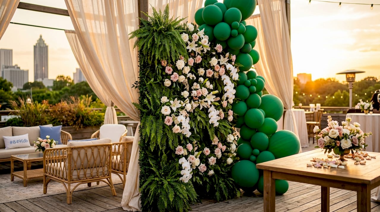 Corporate Event Decor Types: A Planner's 2026 Guide Floral and botanical decor at Atlanta corporate event