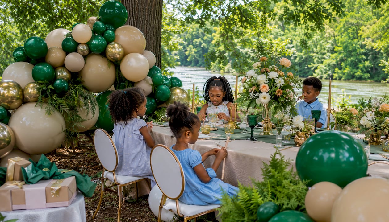 Sandy Springs, Georgia: Your Complete 2026 City Guide Chic kids garden party with balloons and flowers