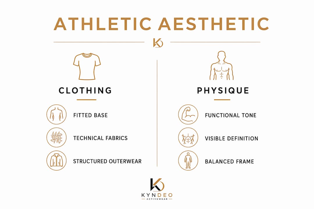 Infographic showing modern athletic aesthetic overview