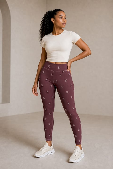 KYNDEO Formline Legging - Oxblood Monogram