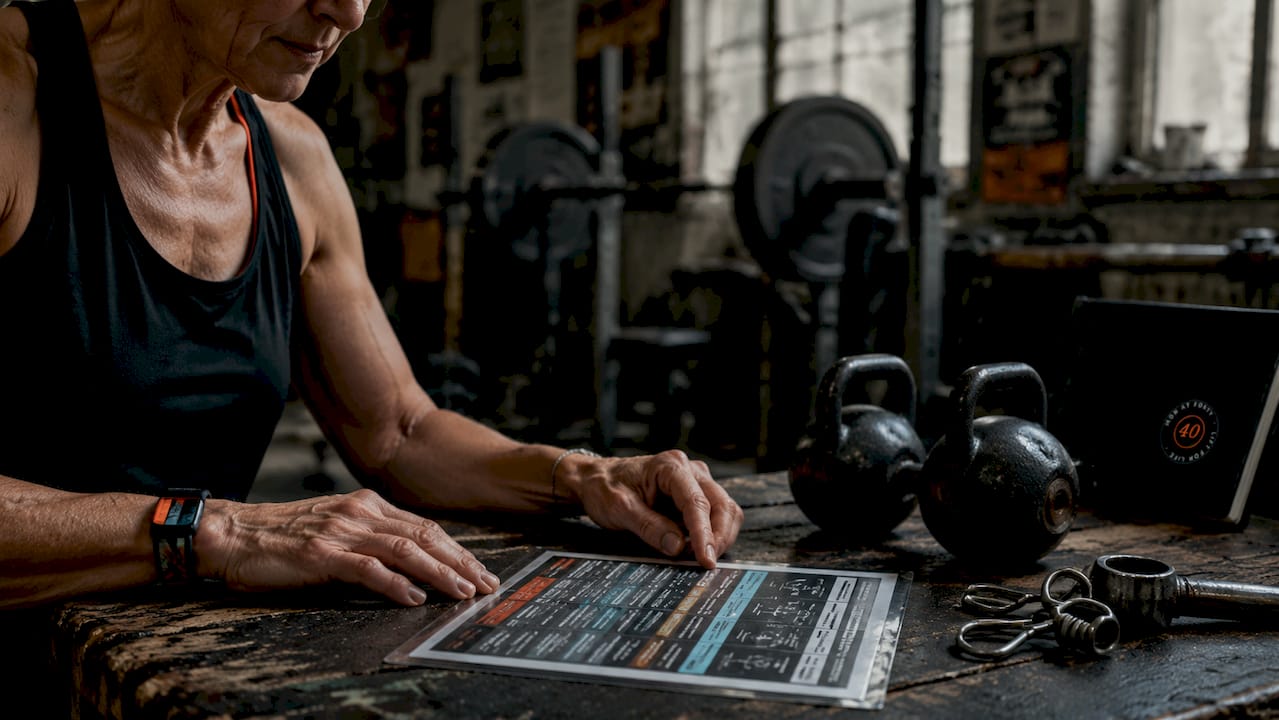 Hands and chart showing strength training autoregulation methods