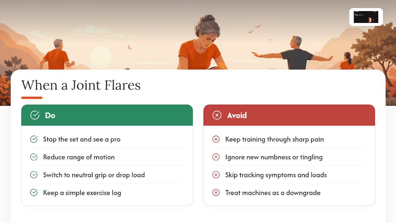 What to Do When a Joint Flares Mid-Session — overview diagram