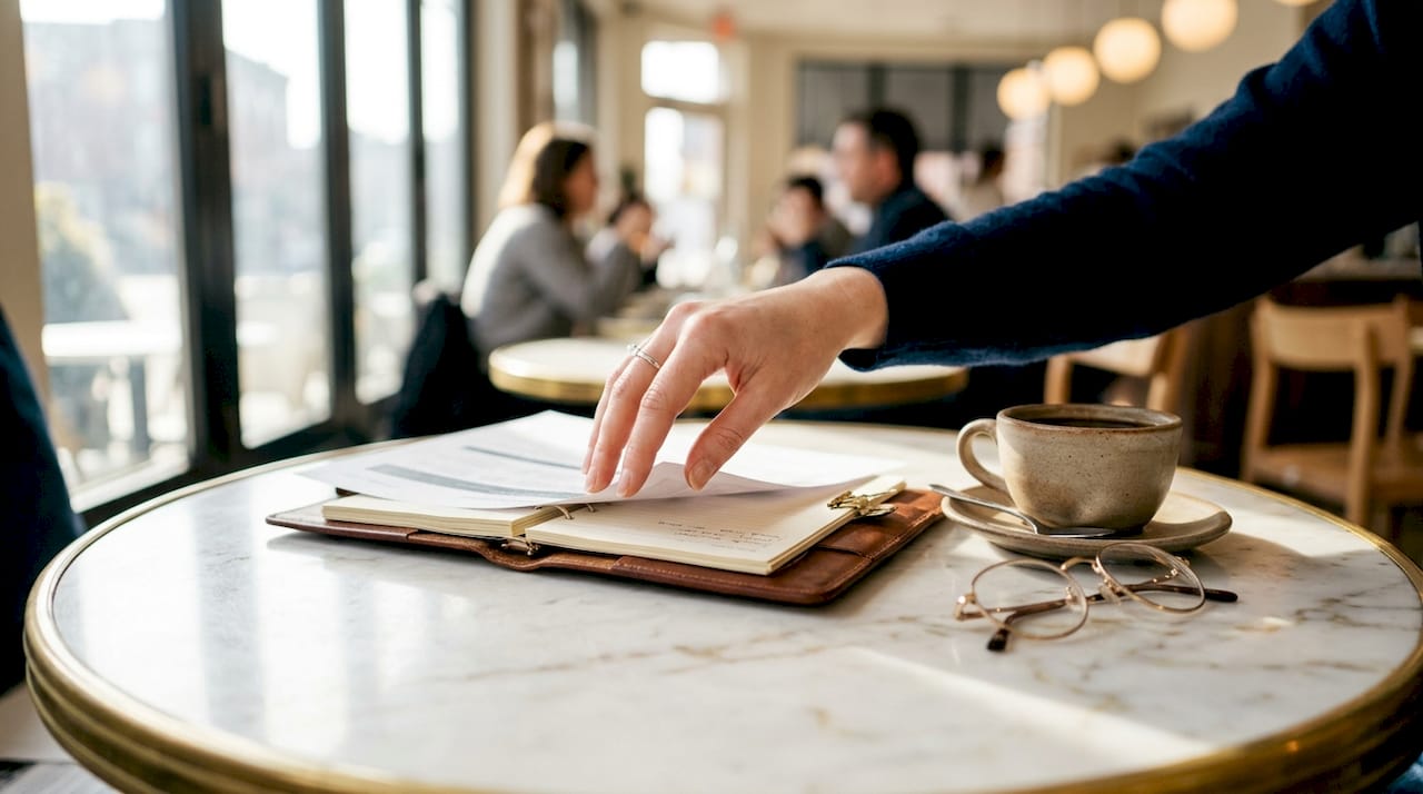 Hands typing next to asset worksheet document
