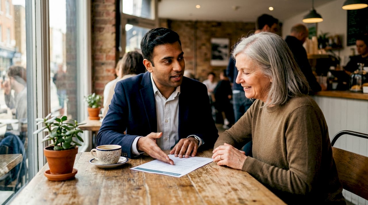 Client and advisor discussing bespoke itinerary