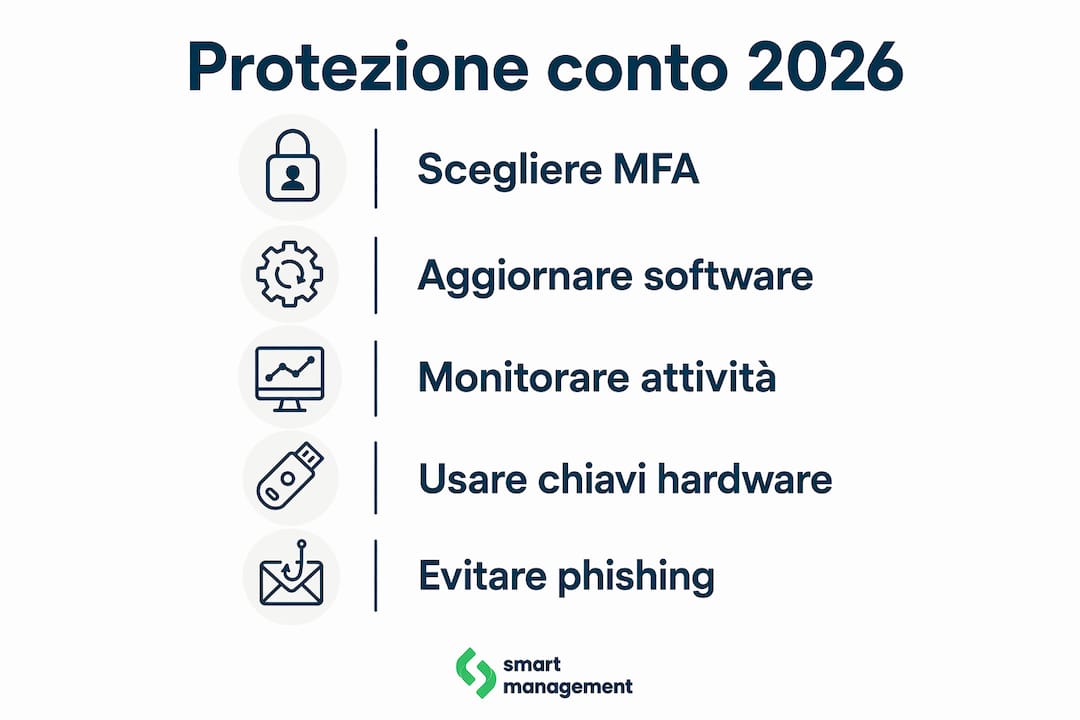 Infografica: consigli pratici per proteggere il tuo conto online