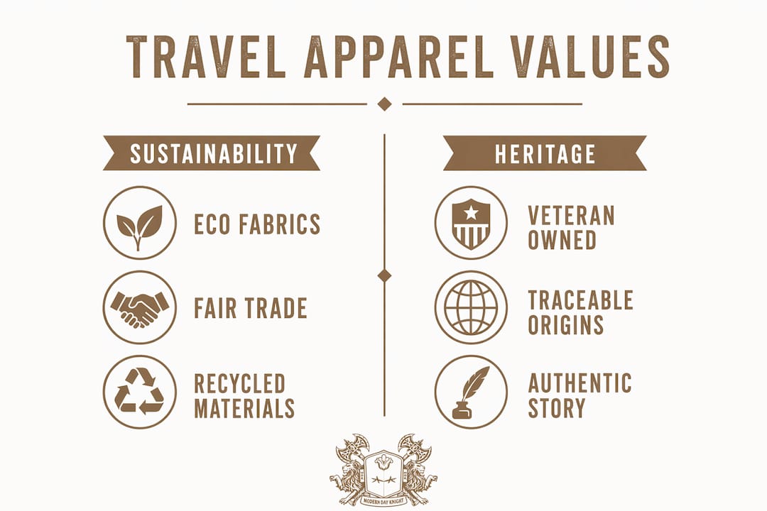 Infographic comparing travel apparel values