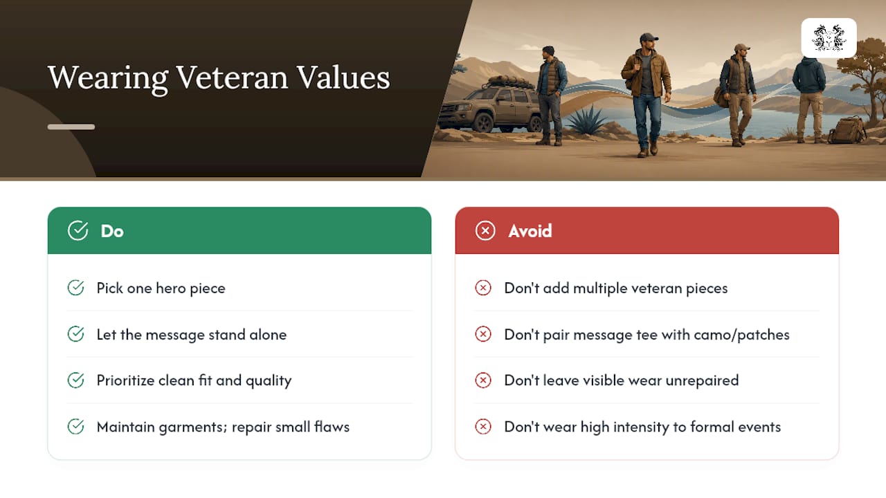 How Do You Wear Veteran Values Without Overstating Them? — overview diagram