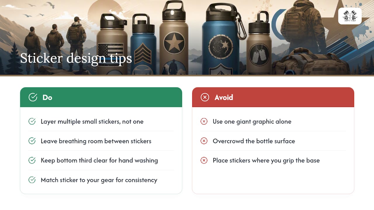 Creative Ways to Use Water Bottle Stickers — overview diagram