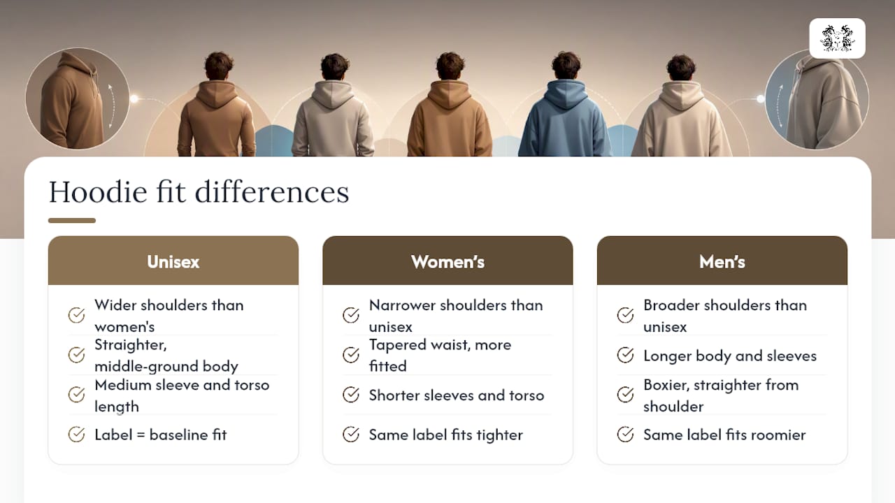 Do Men's, Women's, and Unisex Hoodies Fit Differently? — overview diagram