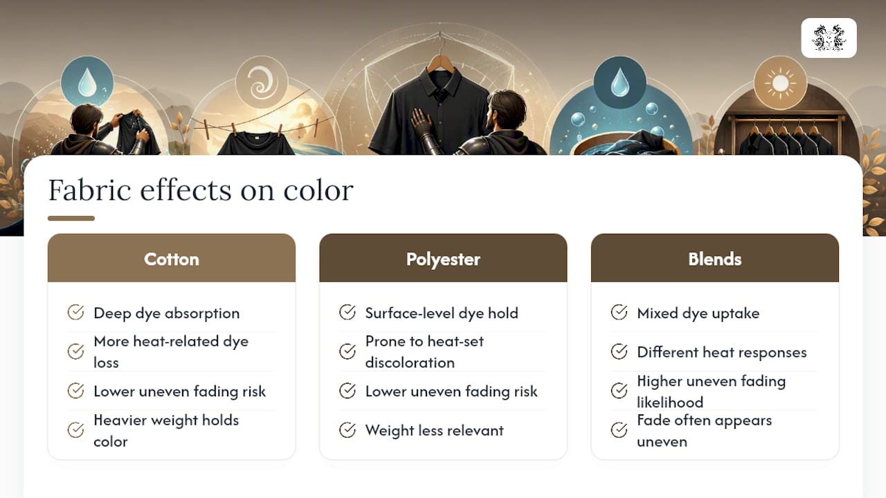 Comparison of fabric types and color retention