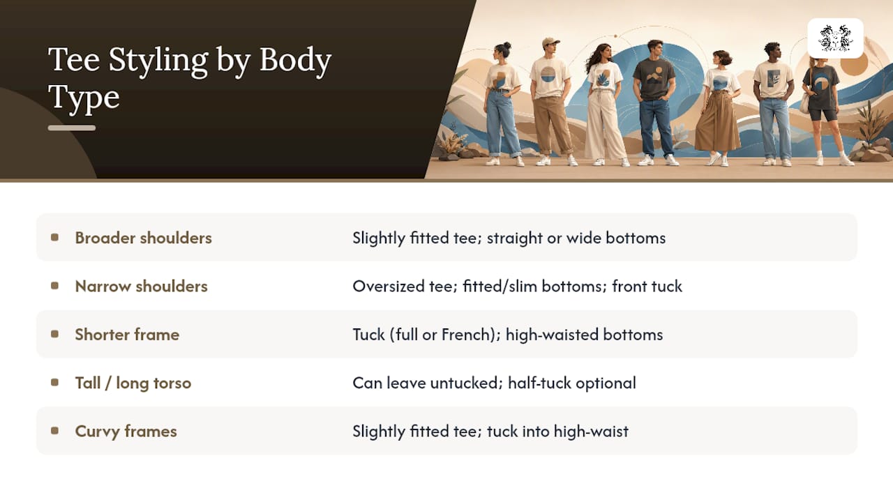 Styling Graphic Tees for Different Body Types — overview diagram