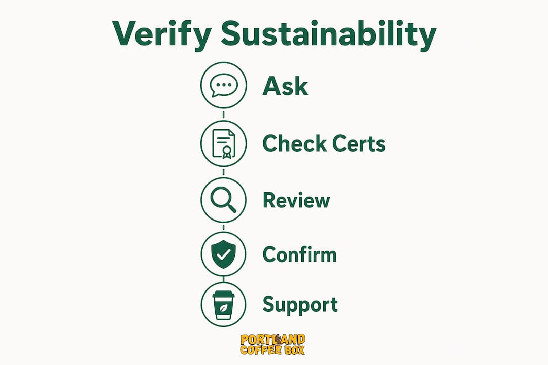 Infographic showing steps to verify sustainability claims