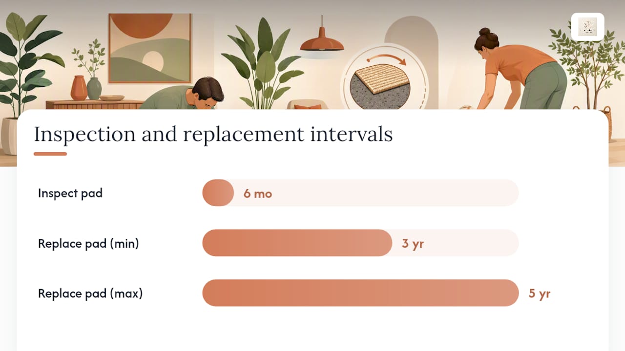 How do you size, cut, and install a rug pad? — overview diagram
