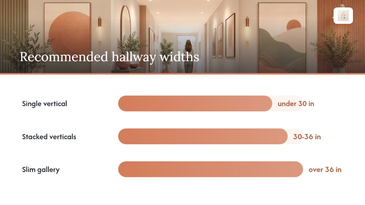 Which art formats work best in narrow hallways? — overview diagram