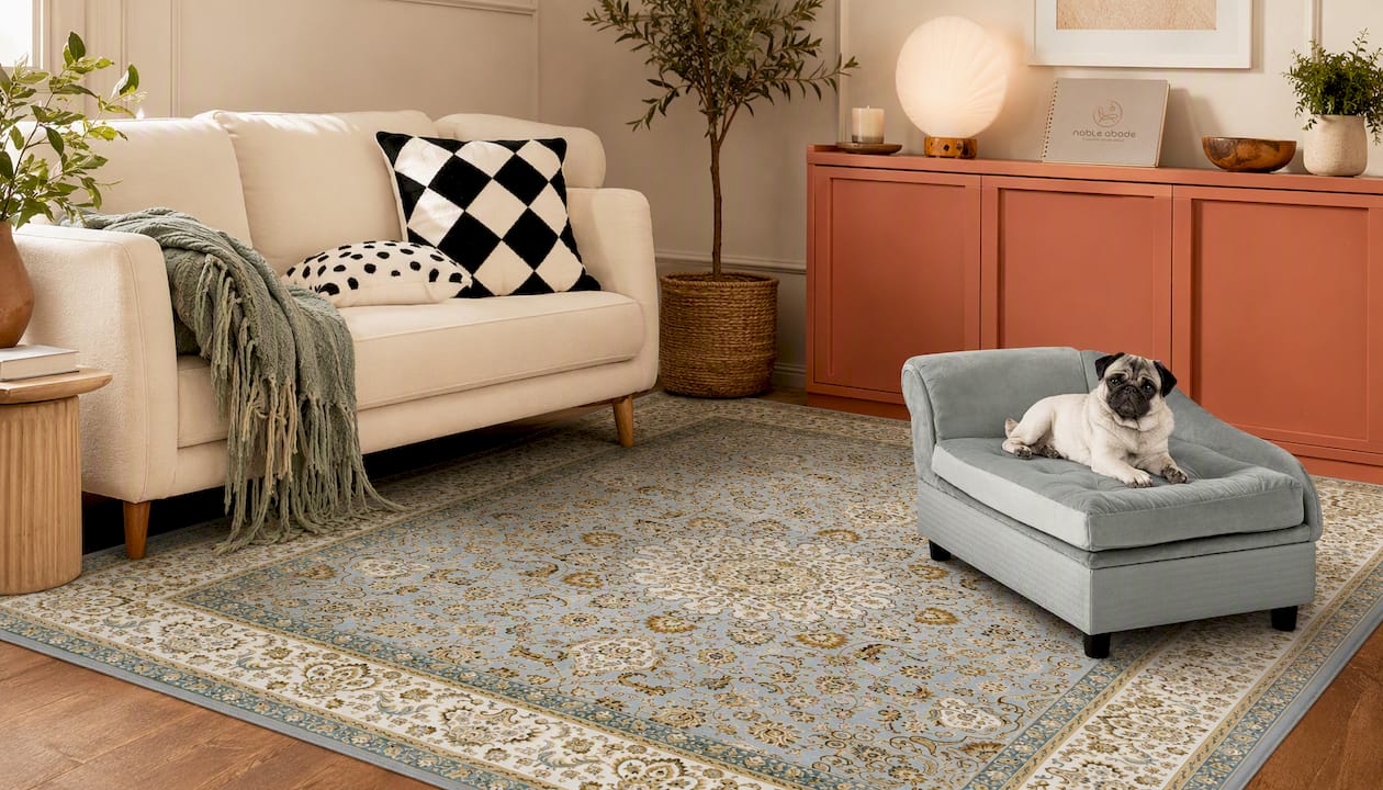 Ornate Room Rug - Soft Floral Luxury Rug