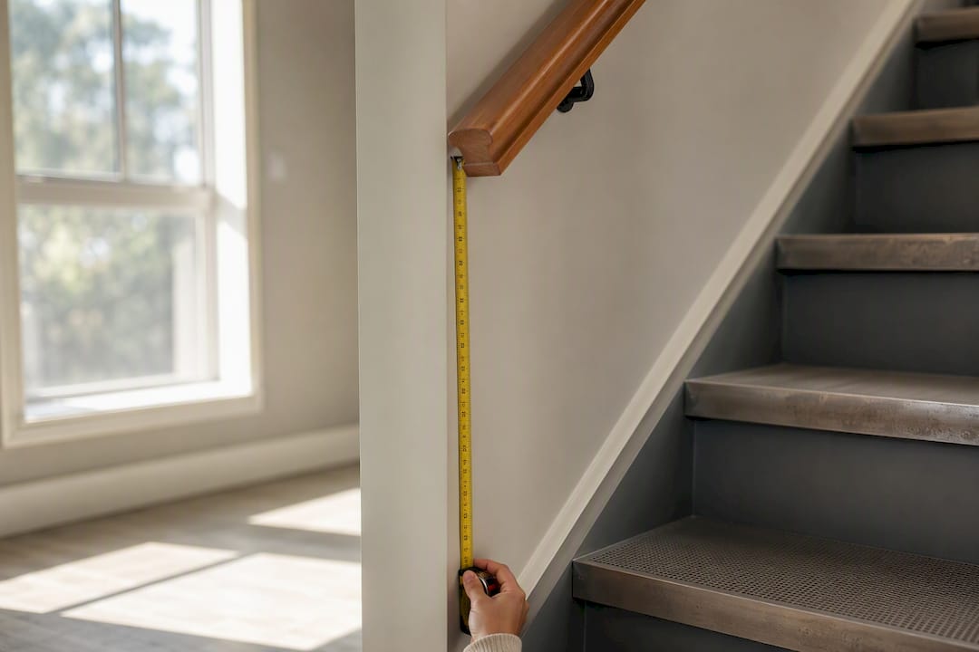 Measuring art height from stair tread