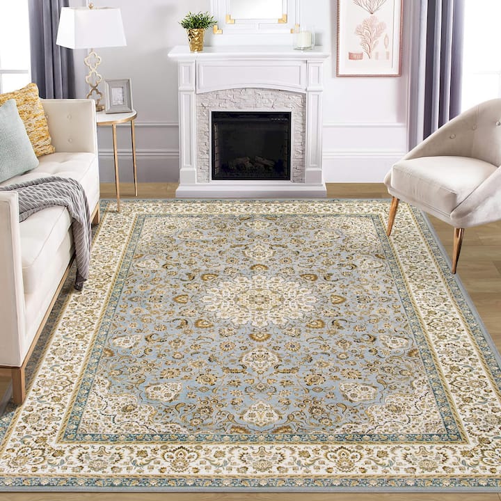 Ornate Room Rug - Soft Floral Luxury Rug