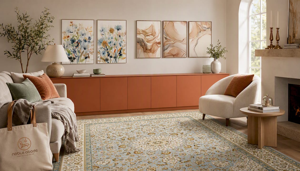 Ornate Room Rug - Soft Floral Luxury Rug