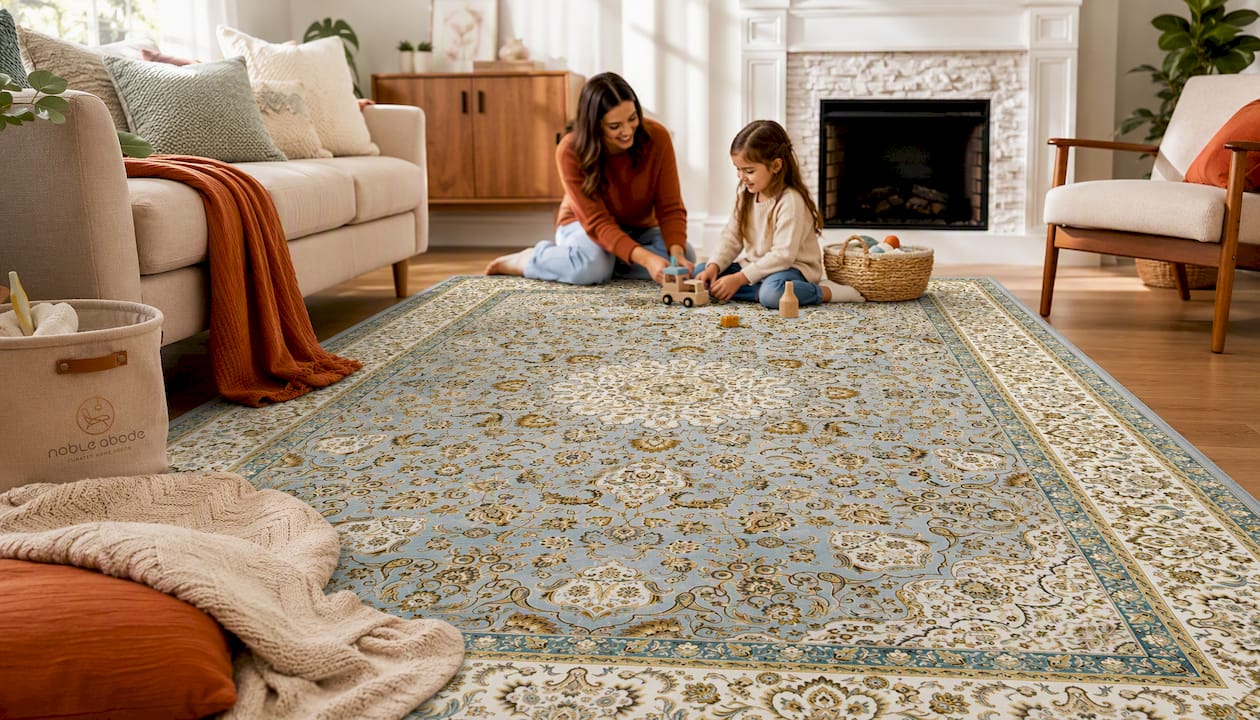 Ornate Room Rug - Soft Floral Luxury Rug